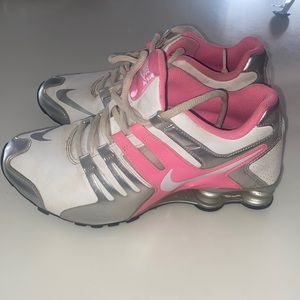 NIKE SHOCKS, worn once, size 8, no inserts included